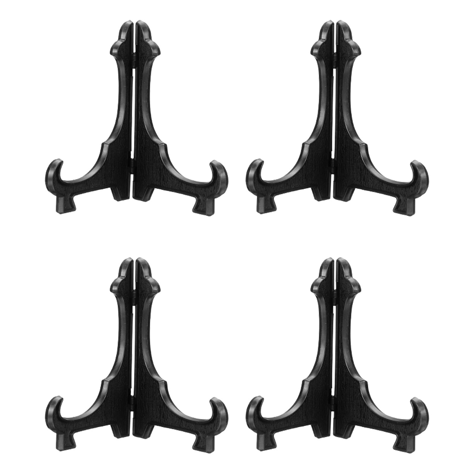 sourcing map 8 Pcs Acrylic Easels Plate Stands, 11 Inch Folding Plate Display Stands Holder Easels Plate Holders for Display Frames Decorative Picture Frame Magazine, Black