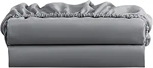 FreshCulture Twin Fitted Sheet 2 Pack - Hotel Quality - Ultra Soft & Breathable - Brushed Microfiber - Deep Pocket - Cooling Fitted Sheets for Twin Size Bed (Dark Grey)
