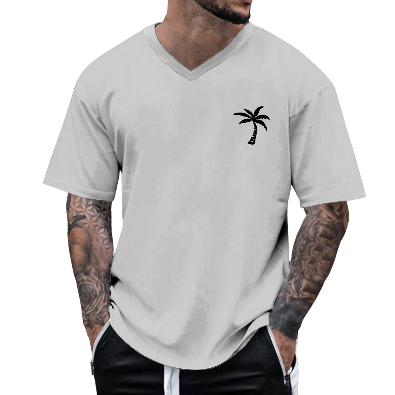 Heren 2026 Californië Los Angeles Tees Shirts Korte Mouw Zomer Losse Fit Tops Trendy Grafische Casual Leuke Ronde hals Uitgaan T-shirts T-shirts T-shirt Heren, Kaki, XL