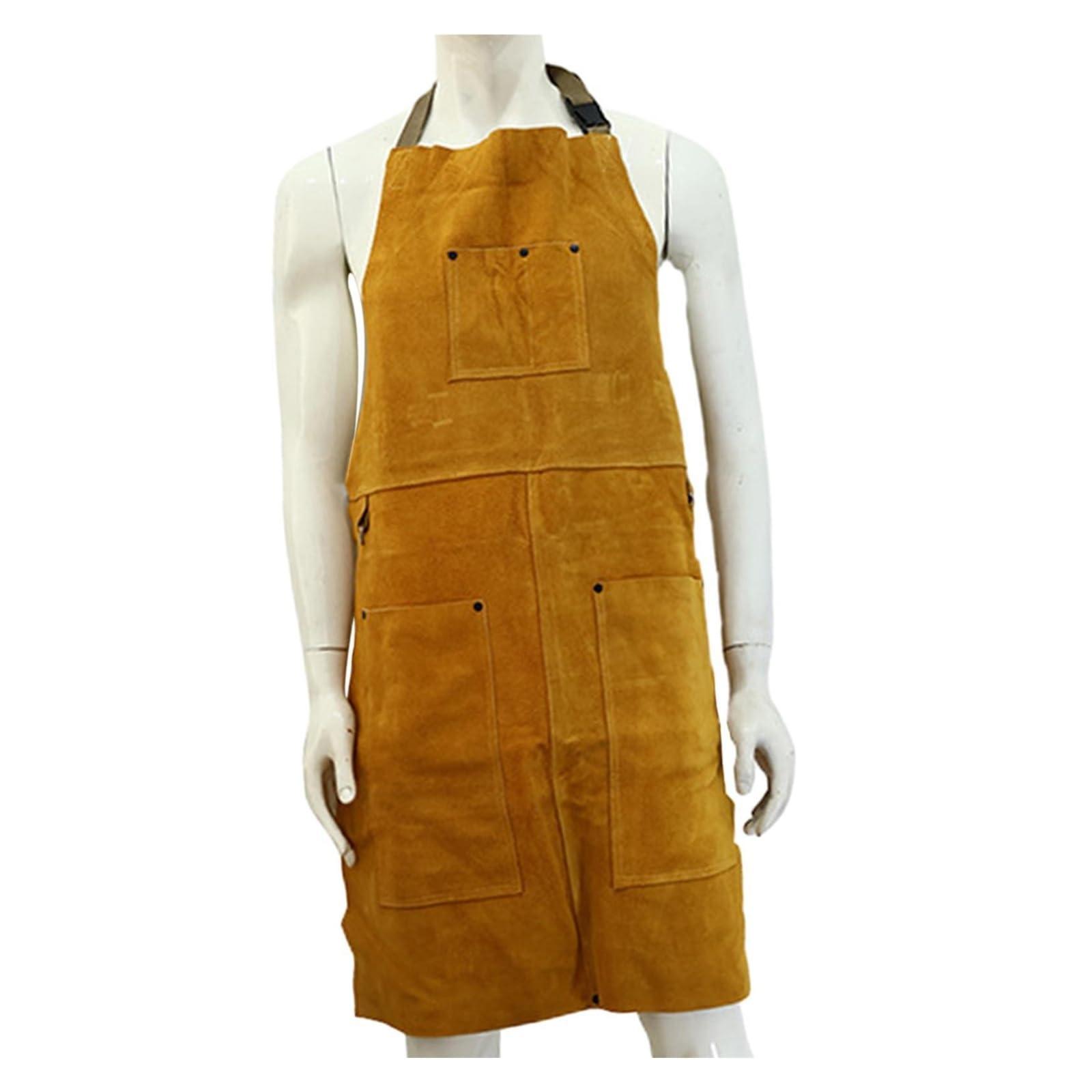 LNHHG Welding Clothes, Welding Work Apron Multipurpose Heat Resistant Welder Coat Clothes(95cm)