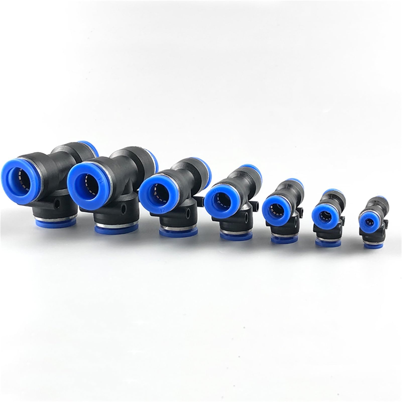 Conectores de aire PE, conector neumático conexión rápida, tubo plástico 3 vías, manguera agua(PEG 10-6,100 PCS)