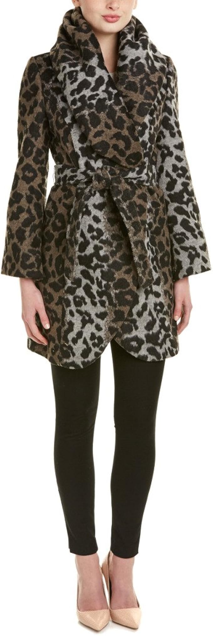leopard wrap coat
