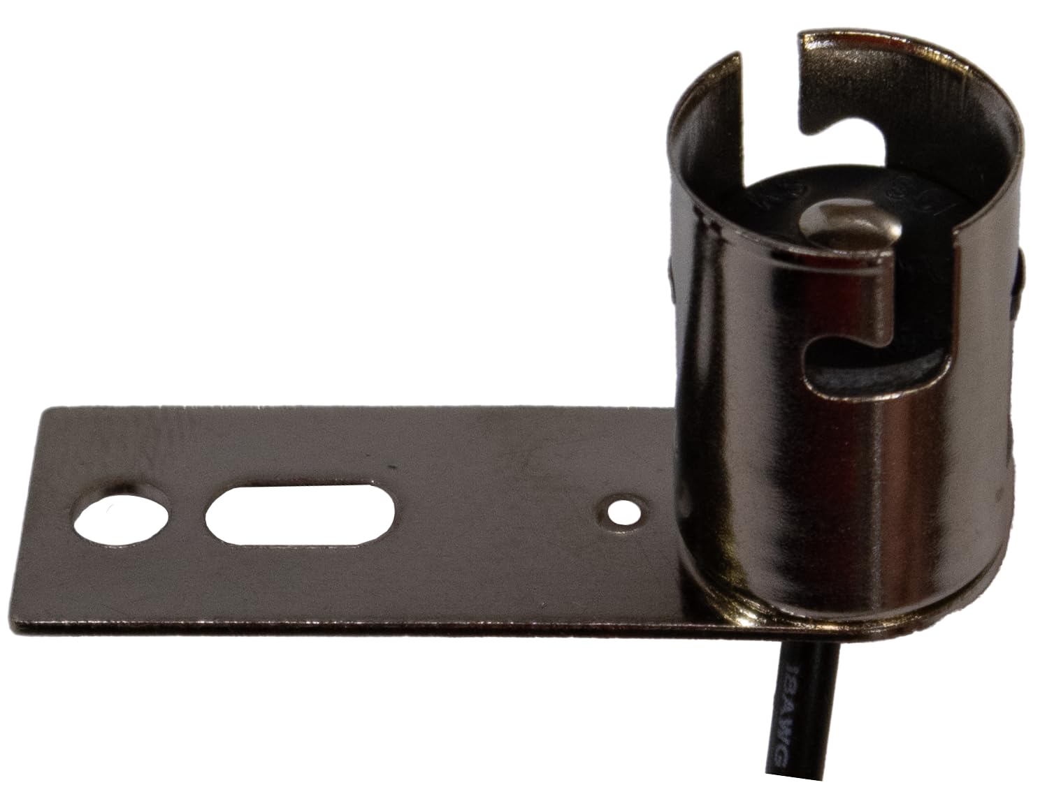 Bayonet Bulb Socket, BA15s base (1156-Style), Wired,1-hole L-Flange (orthagonal)