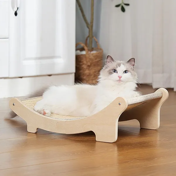 UUig Cat Scratcher, Sisal Cat Scratching Bed, 19.6x13 inches Cat Scratch Chair Hammock, Cat Scratcher for Indoor Cats, cat Scratching Post Lounger
