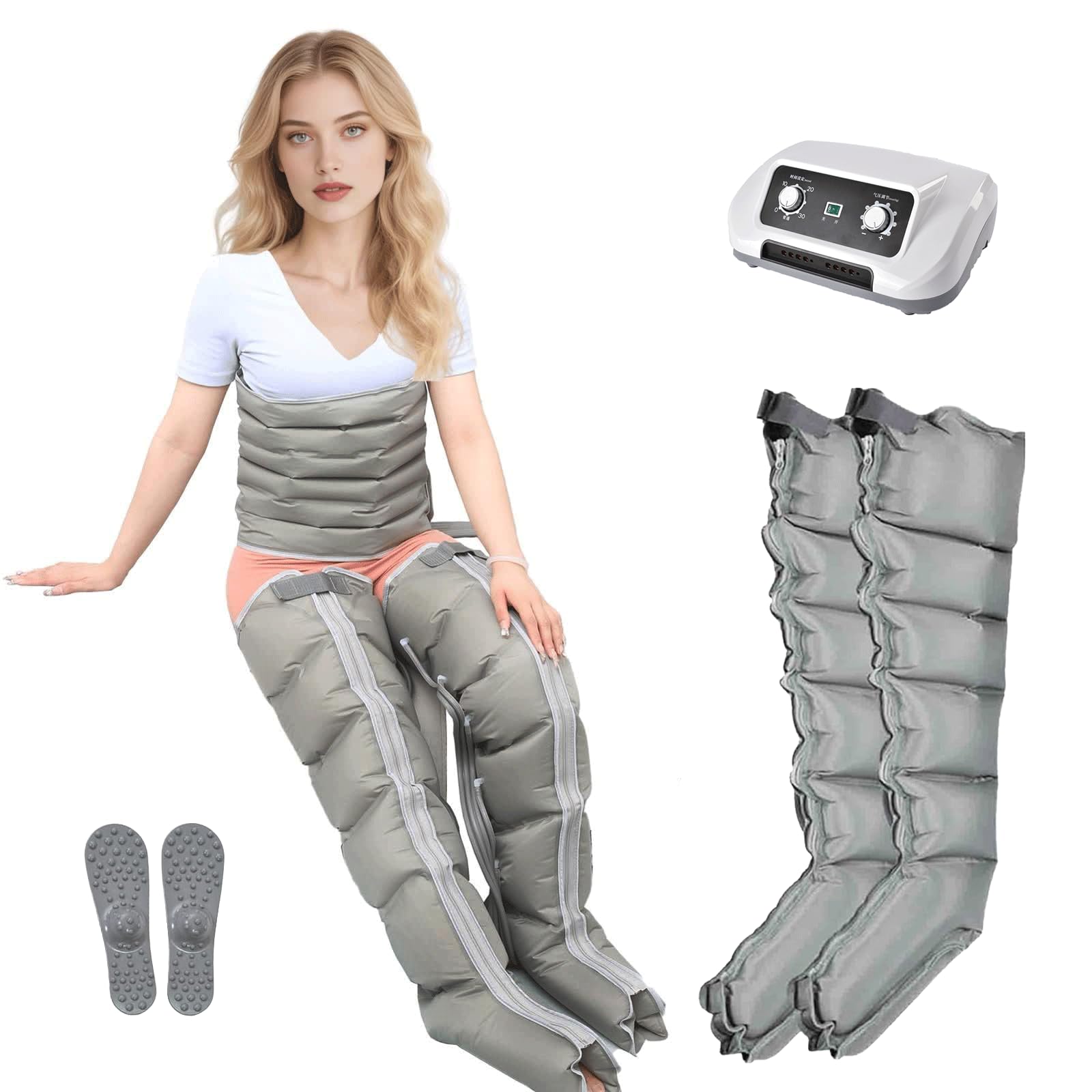 SXSLTSA Lymphatic Drainage Massager for Legs & Calves - Air Compression Recovery Boots for Enhanced Circulation, Pain Relief from Lipedema and Lymphedema