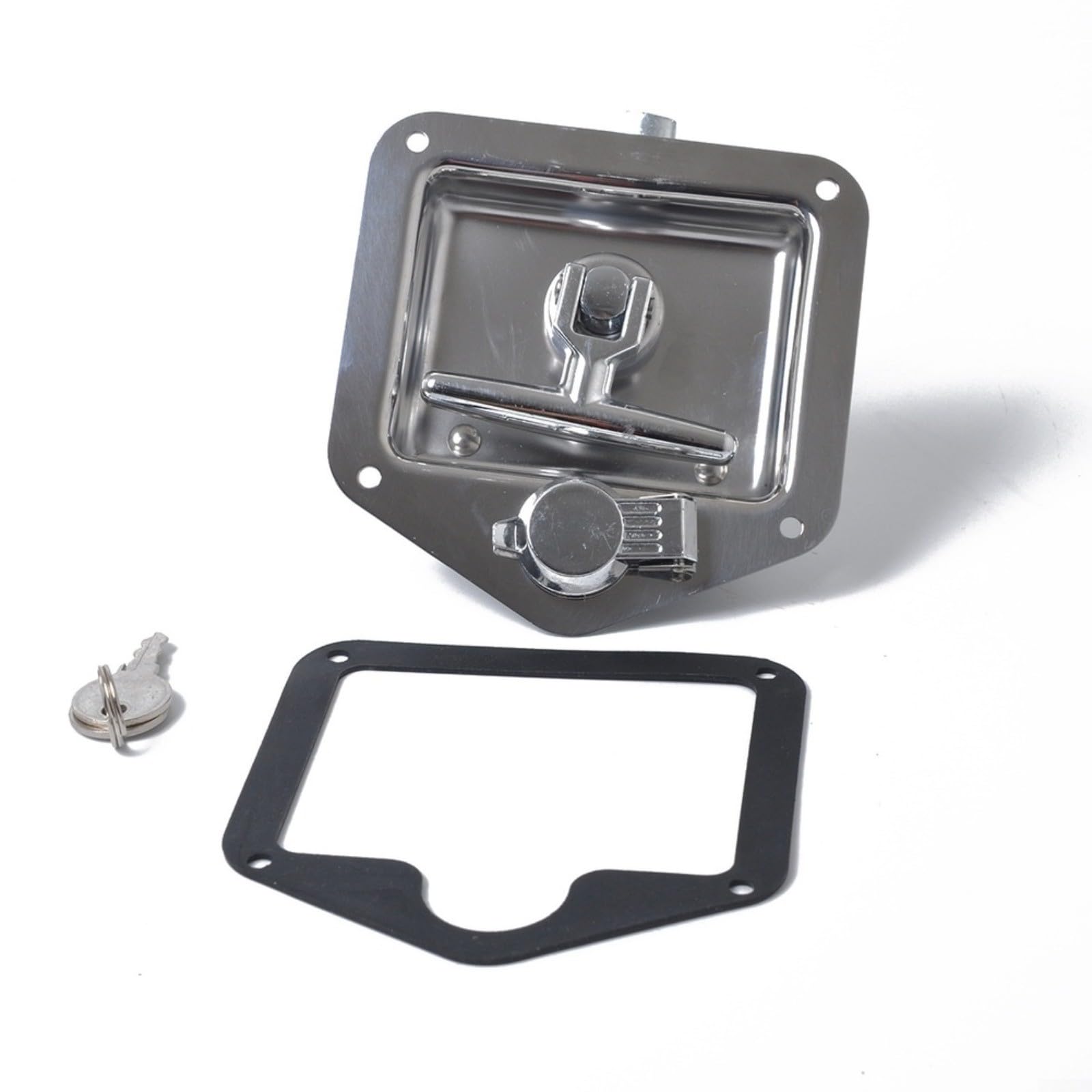 Serrure de poignée en T inox 304 pour boîte à outils de camping-car et remorque avec 2 clés