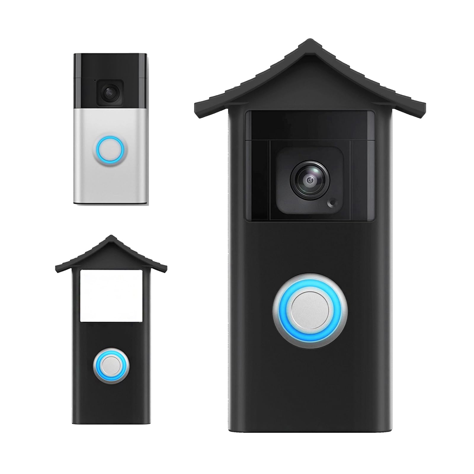 Silicone Skin Case Compatible With Ring Battery Video Doorbell (2024 release)| DIY Wireless Video Doorbell Camera-Protect Ring Doorbell 2024 from Direct Infringement of Sun Glare Weather & UV