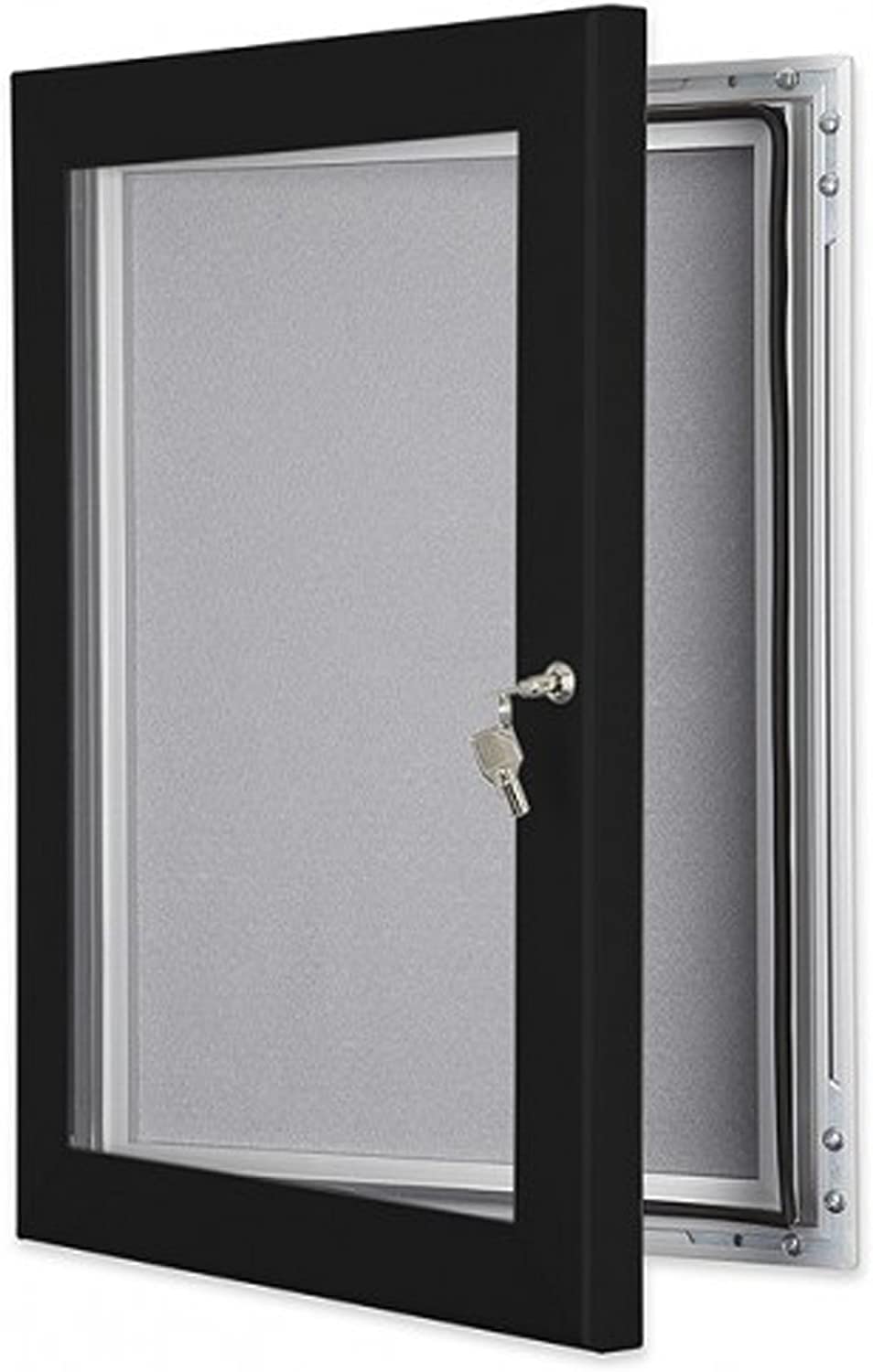 Linno® A1 Black External Lockable Pinnable Notice Board with Waterproof Seal for Outdoor or Indoor Use…