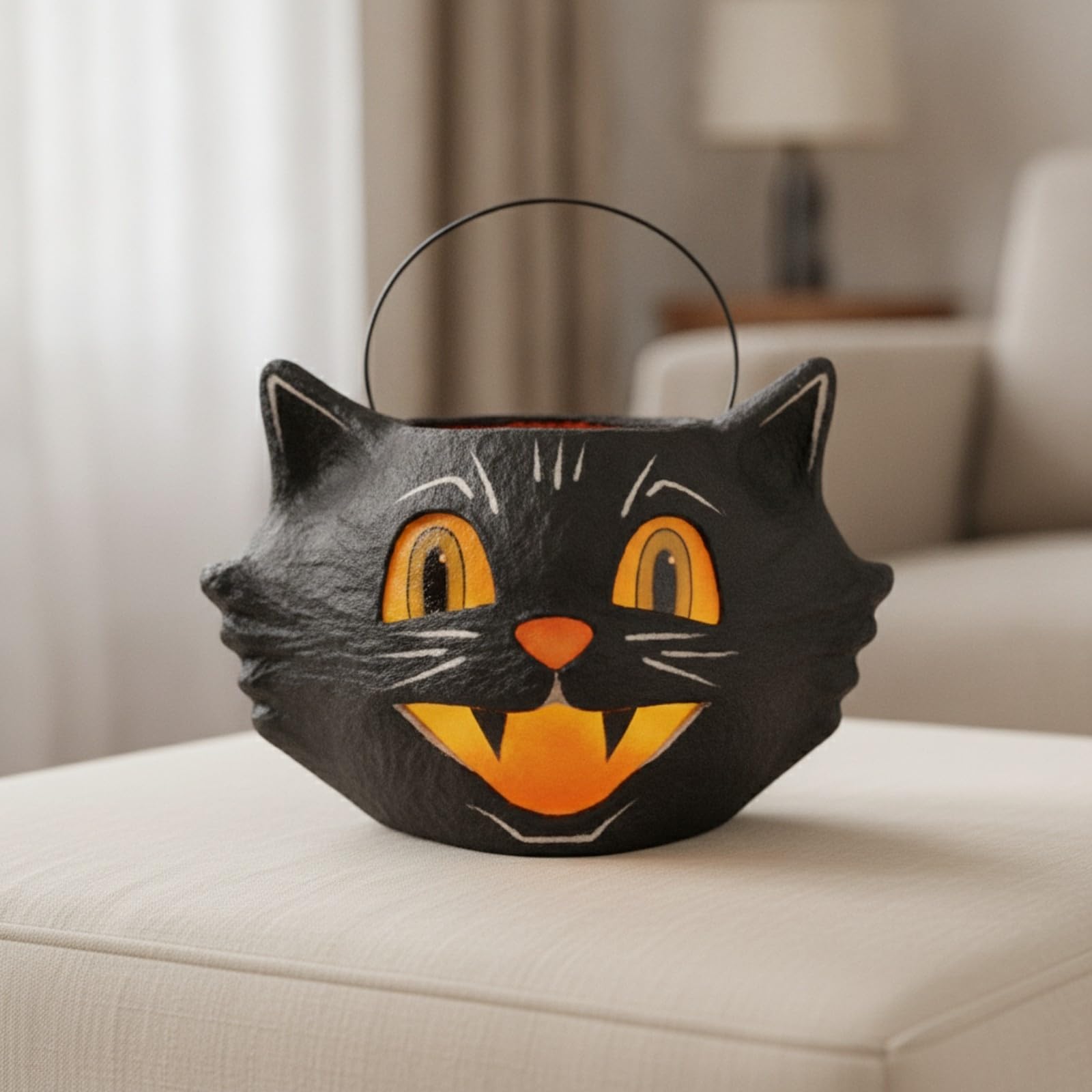 Ciotola per Caramelle a Forma di G Nero Comp Cioto Halloween retrò Statuetta Decorativa ngresso Casa