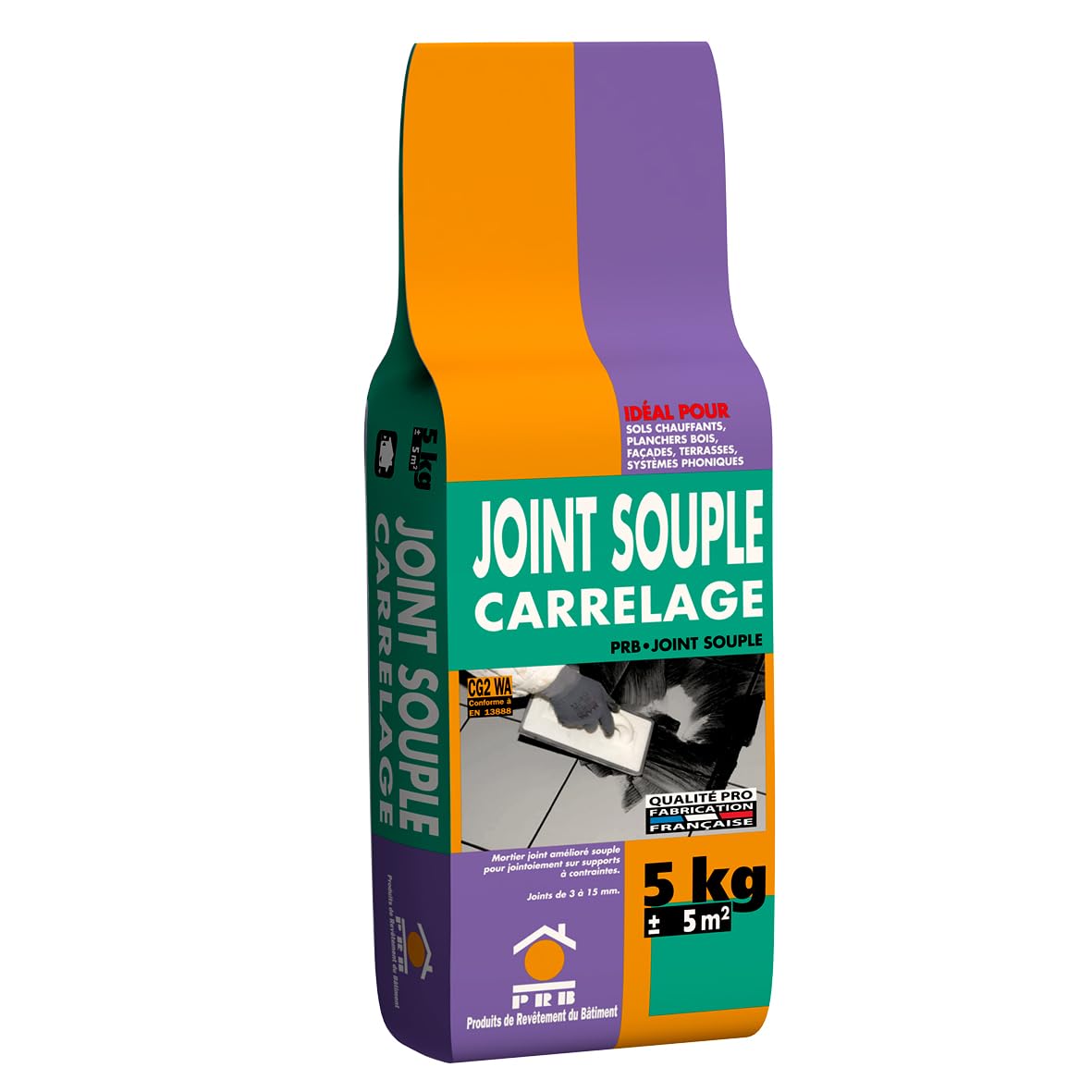 Joint Amélioré Souple Carrelage B85 Gris Lavezzi 5kg - Joint Haute Performance pour Murs et Sols Intérieur/Extérieur - Finition Durable, Hydrofuge et Résistante aux Déformations