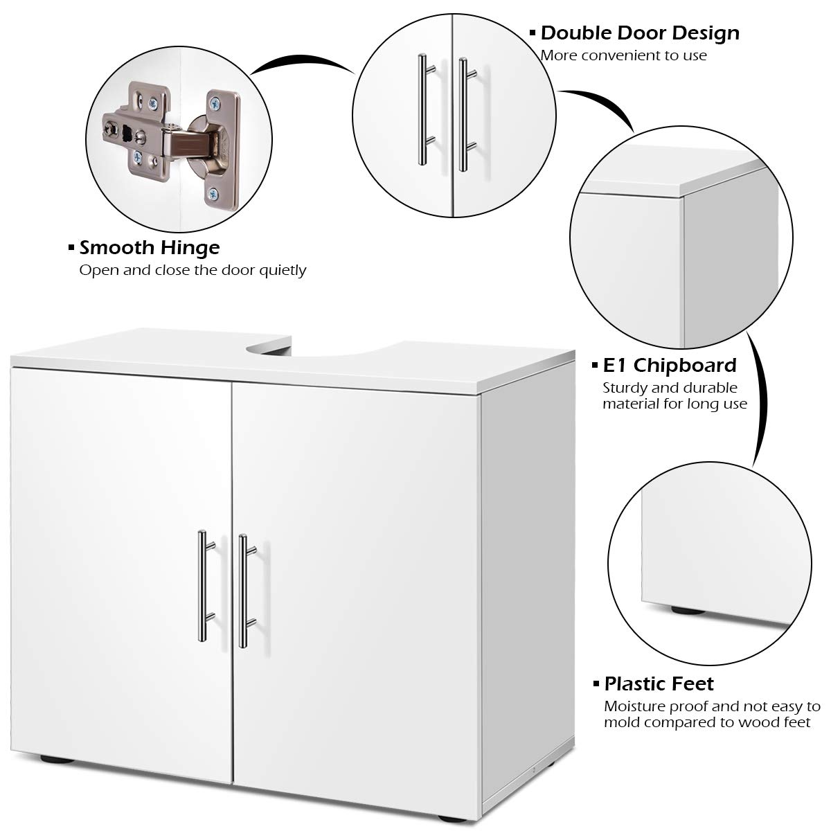 Buy Giantex Bathroom Vanity Cabinet Under Sink Storage, 27" Wide 14 ...