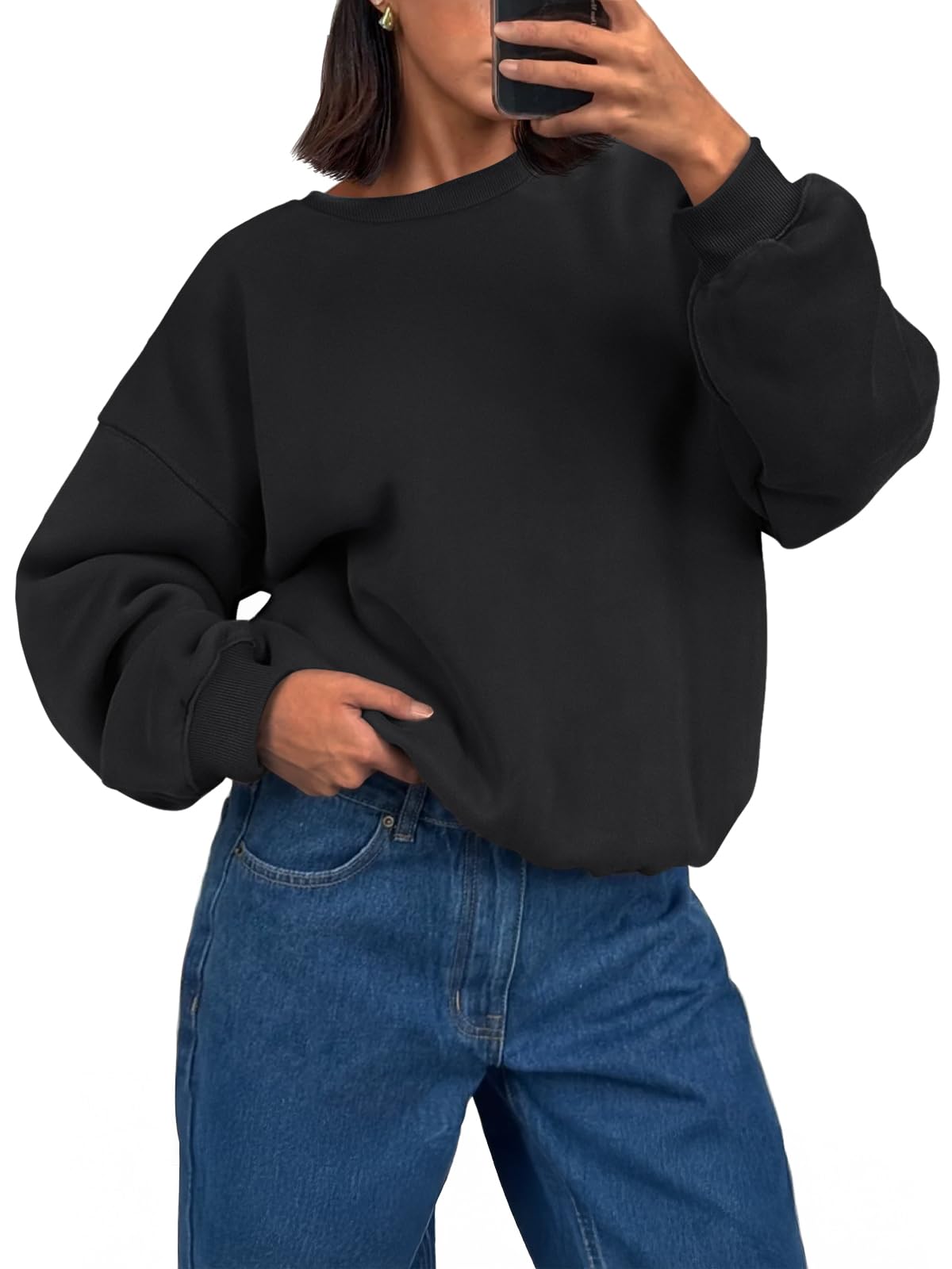 Trendy QueenWomens Crewneck Sweatshirts Casual Pullover Long Sleeve Shirts Fall Fashion 2025 ClothesOEKO-TEX STANDARD 100