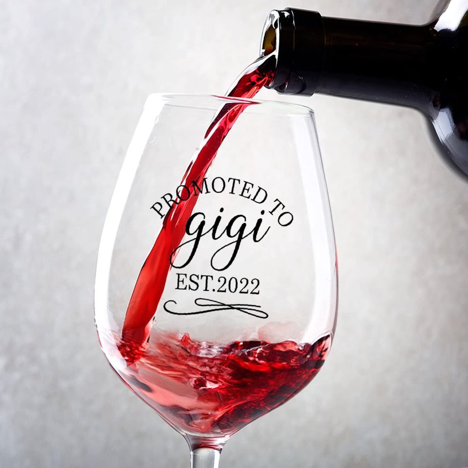 Verre à vin Promoted to Gigi cadeau anniversaire femme 500ml
