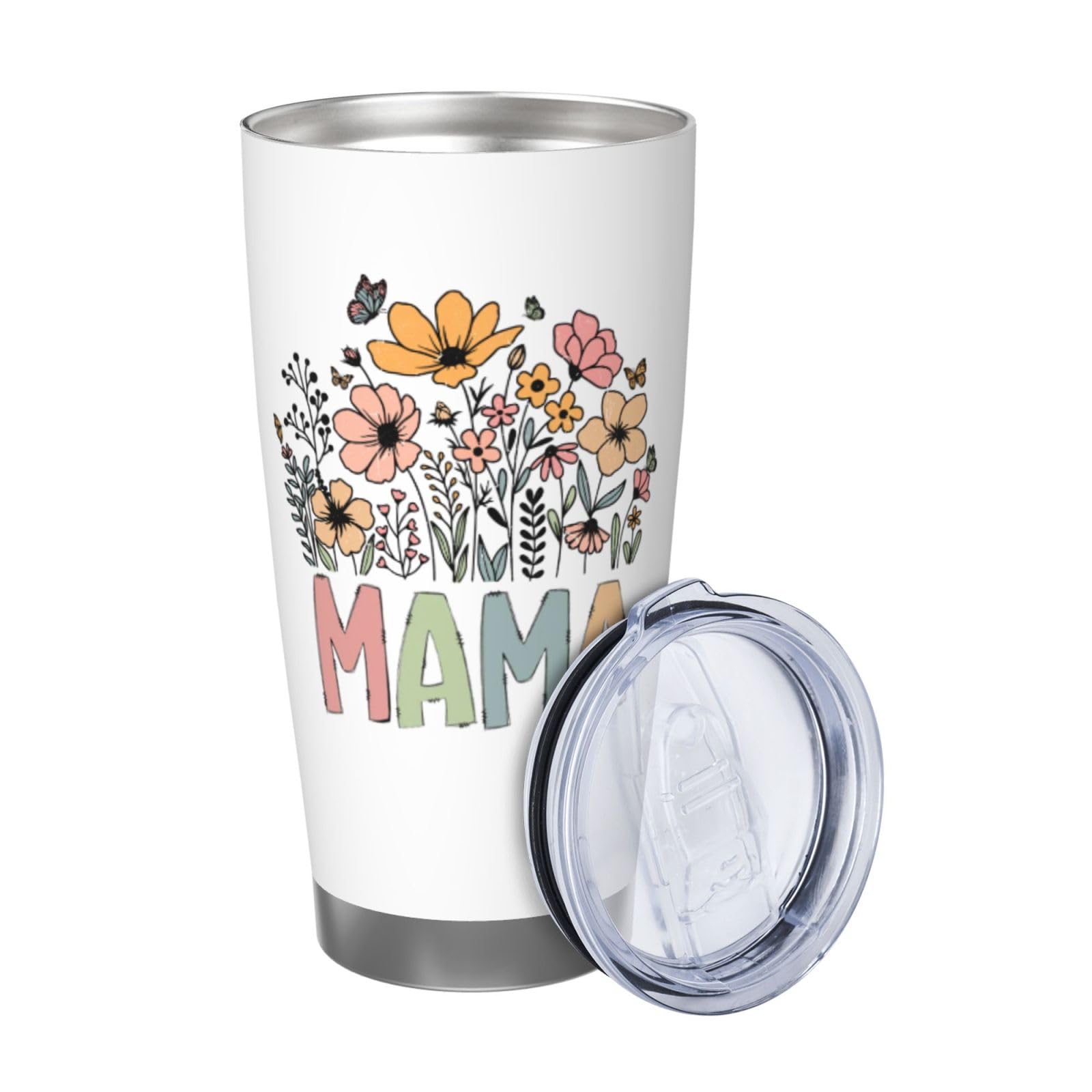 Xinvast Mama Gifts, Best Mom Mama Tumbler for Mother's Day Birthday Christmas,Stainless Steel Travel Coffee Mug with Lid, 20 Oz