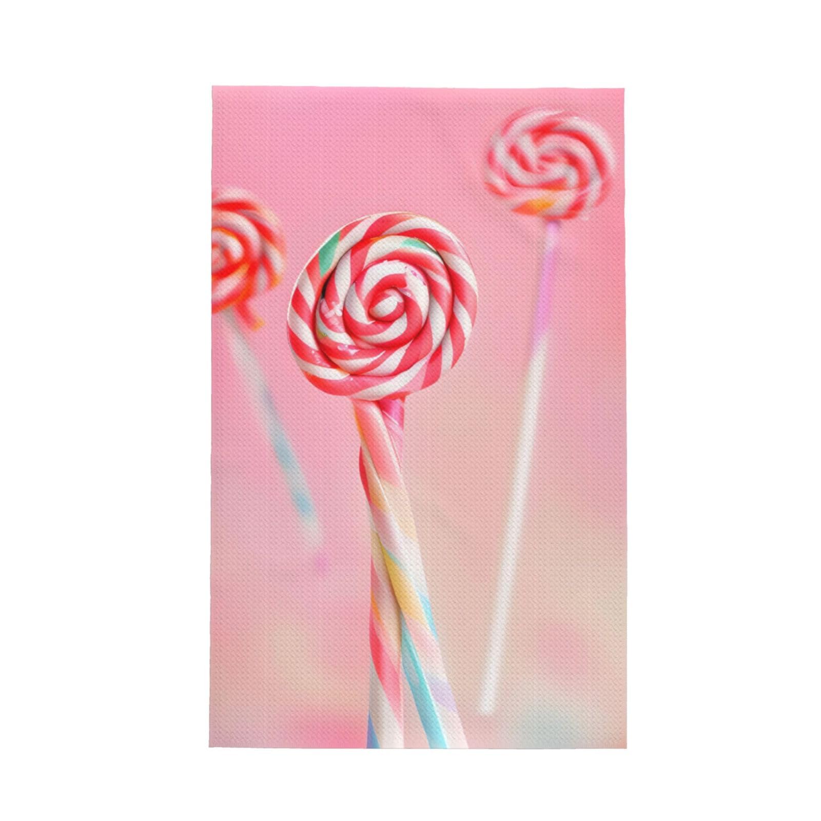 SXZVVBN Colorful lollipop Super Absorbent Microfibre Waffle Towels Fast Drying Dish Cloths Home Cafe Barista