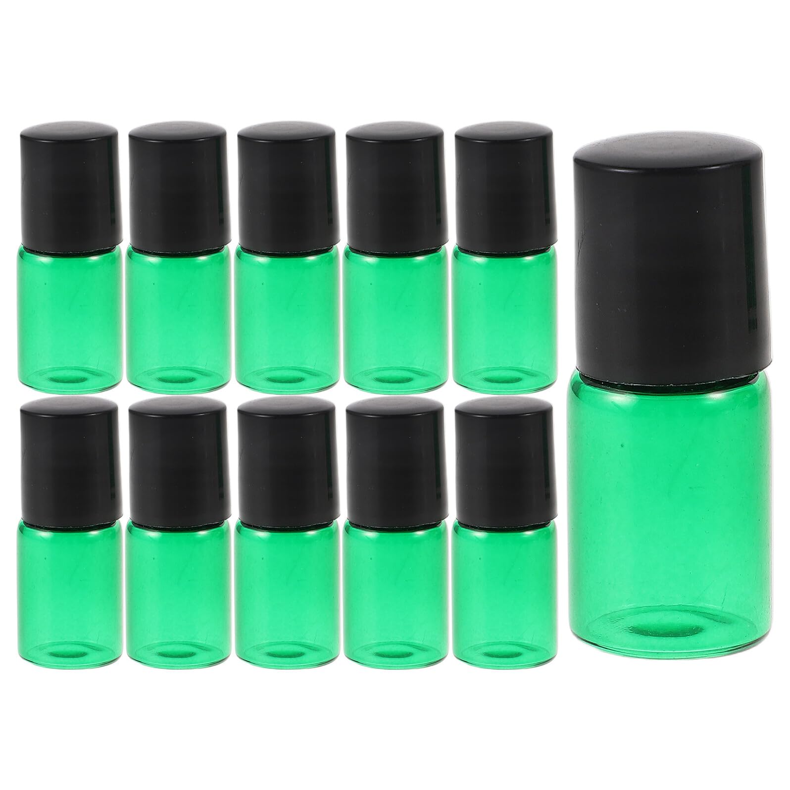 TEHAUX 15 Flaconi Roll-on in Vetro da 2 Ml per Oli Essenziali, Bottiglie Ricaricabili Tappo di Perdite, Mini Rullo per Profumi Portatile per Aromaterapia e Viaggi