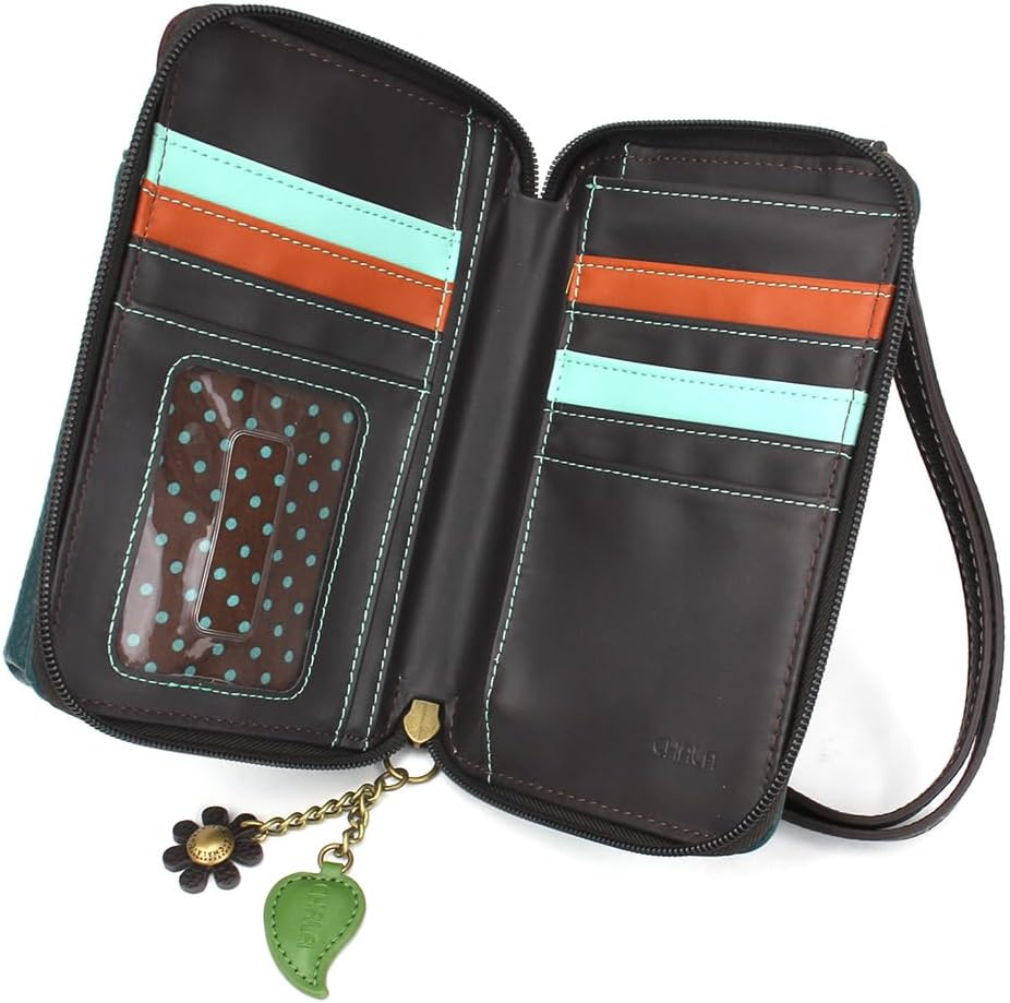 CHALA Wallet Crossbody Cell Phone Purse - Women Faux Leather Multicolor Handbag with Adjustable Strap