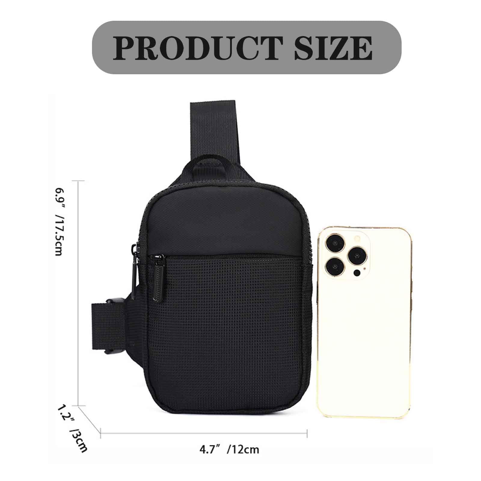 MUNSKT Sling Bag, Waterproof Crossbody Bag Lightweight Chest Backpack with Zipper Adjustable Strap - Image 3