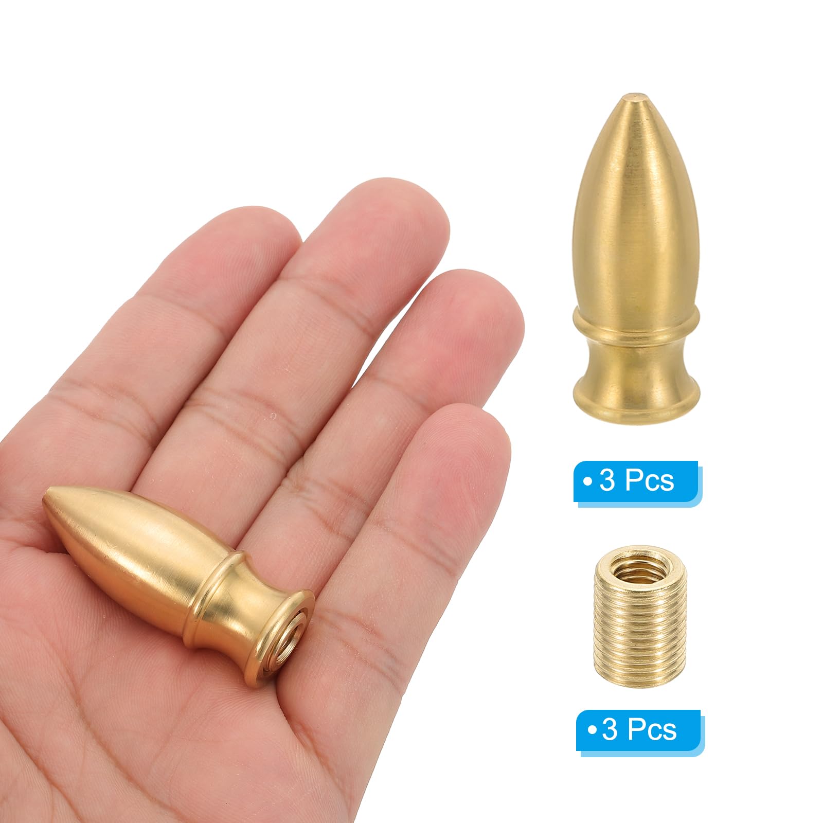 PATIKIL 16 x 40mm Lamp Finials Caps Knob - Image 3