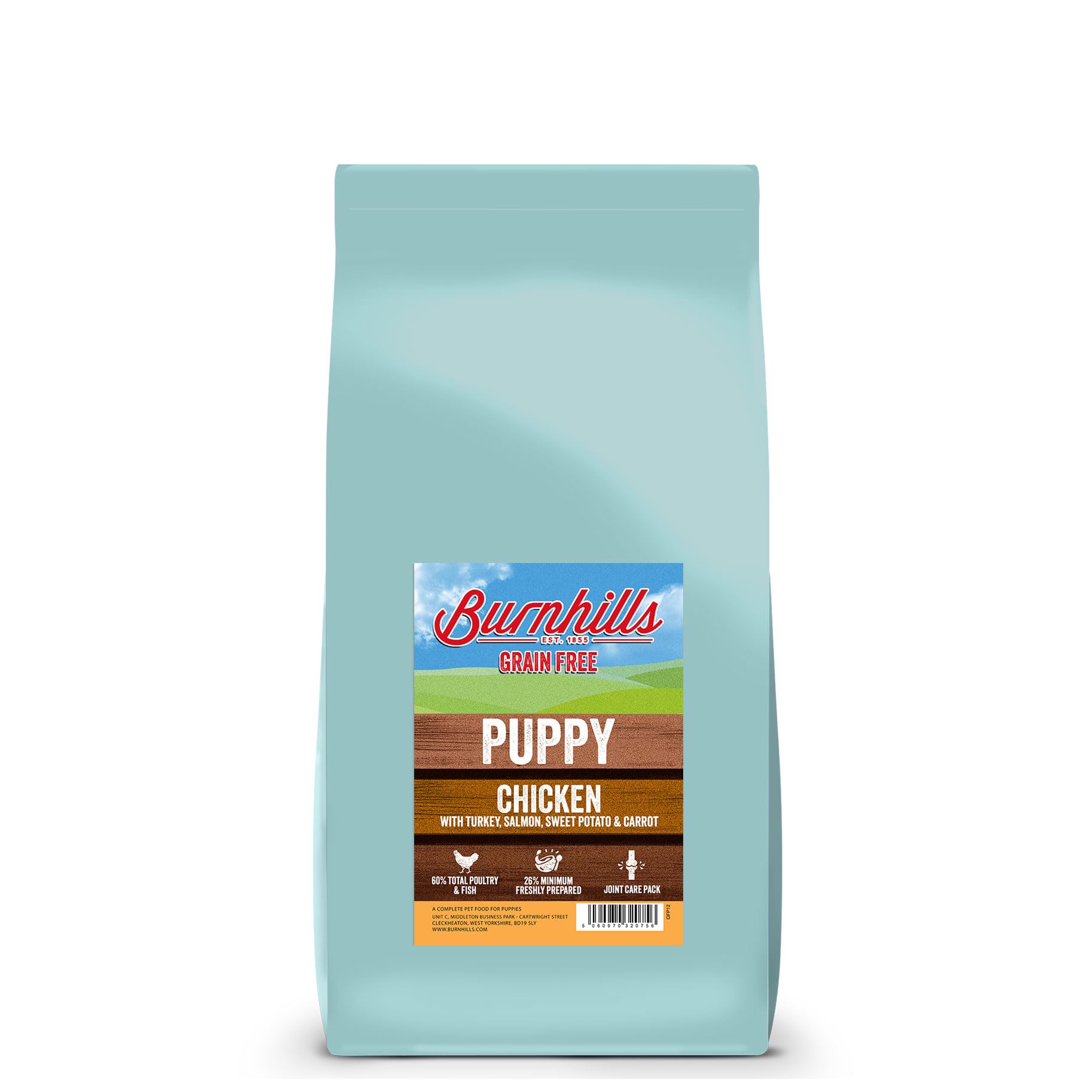 Burnhills Puppy Grain Free Chicken, Sweet Potato, Carrots & Peas 6Kg