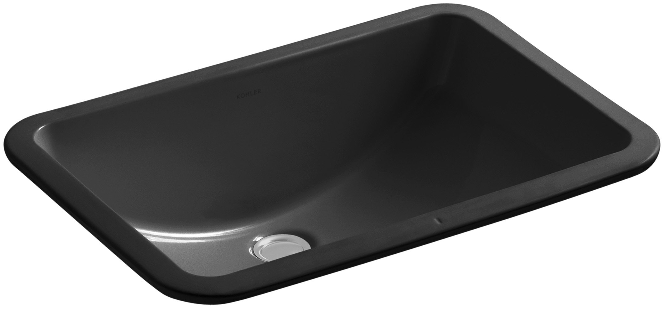 KOHLER K-2214-7 Ladena Undercounter Bathroom Sink, Black Black