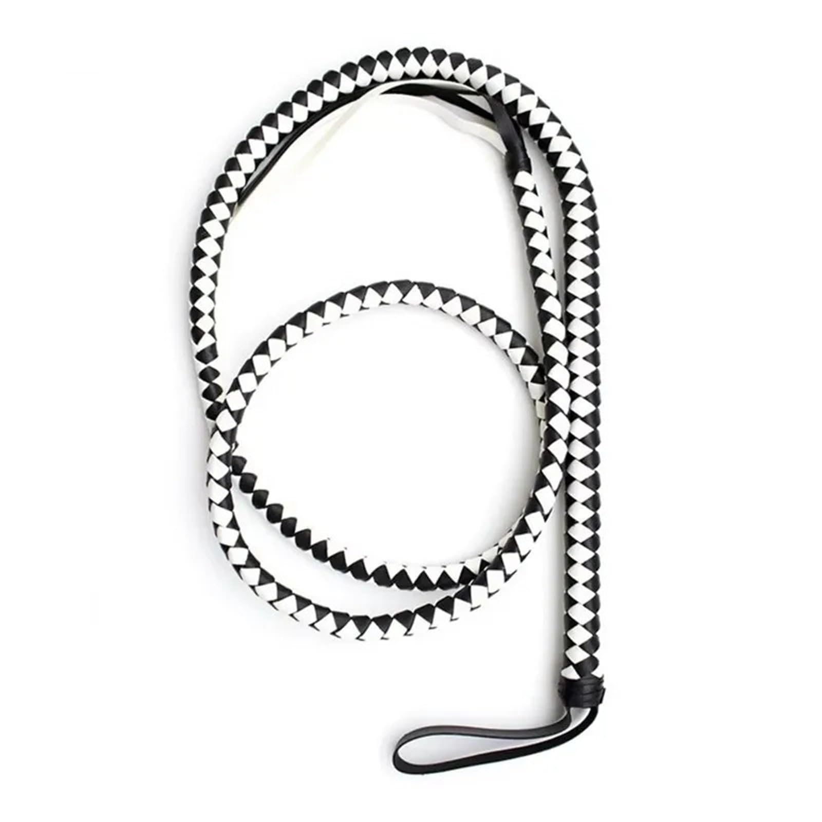 Frustino Cavallo 180 cm Pelle PU 4 trecce Frusta Cavallo Cavaliere Attrezzatura Sport equestri Bianco o Rosso