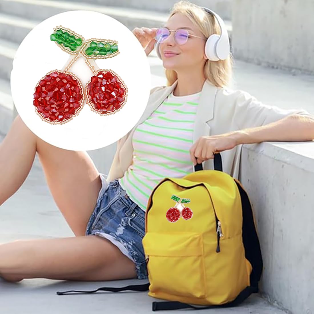 Amazon.com: Sew Handmade Exquisite Fruit Beaded Crystal Cherry Patches,  Applique DIY Rhinestone Embroidery Applique for Dress Pants Hats Jeans  Jackets Shoes Handbag Socks Set of 2 (type-2) : Arts, Crafts & Sewing