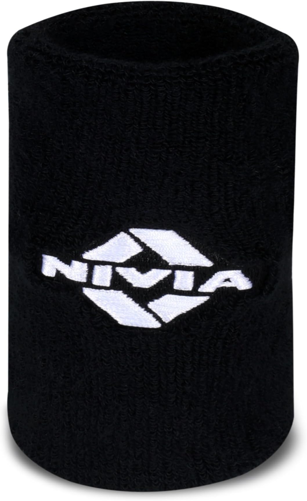 Sweatband for Men & Women, Wristbands for Tennis, Basketball, Running, Sweat Band for Gym & Athletes (Large, Black) Cotton