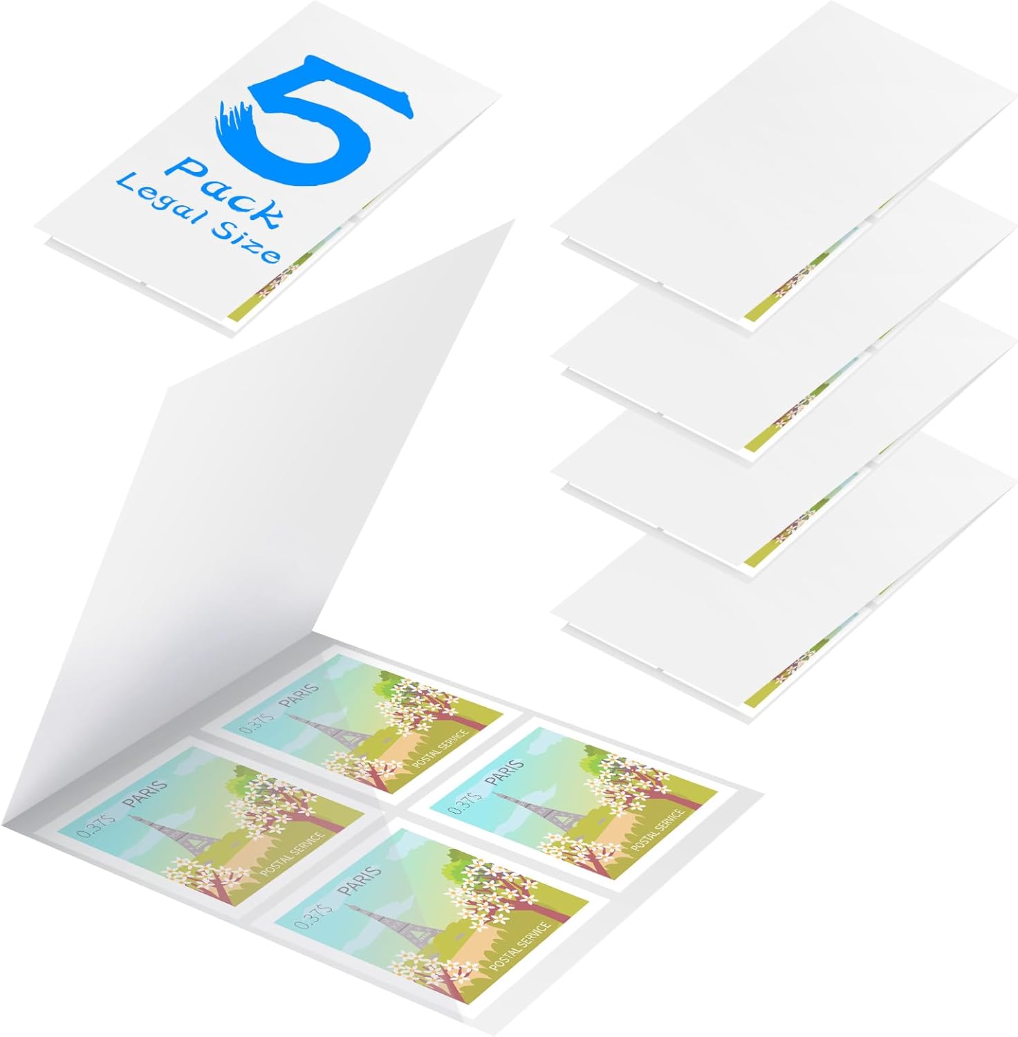 5 Pack Legal Size Lamination Carrier 9.25x14.7inch