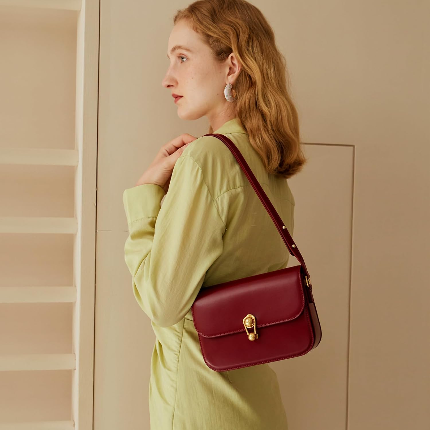 LA FESTIN Small Leather Purse Crossbody Bags For Women: Black Shoulder Handbags Crossbody Bag - Image 2