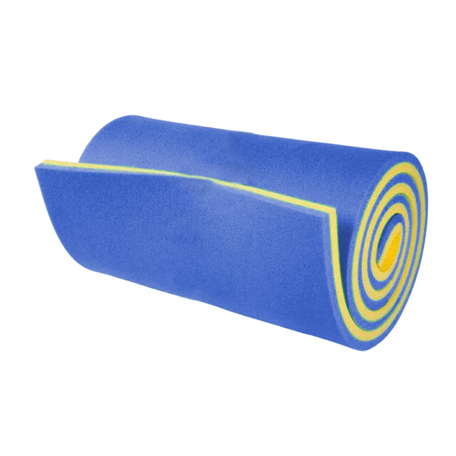FITYLE Colchón de Piscina Flotante Inhundible de Espuma de Alta Densidad Doble Capas Alfombra de Natación para Niños, 110x40x2,2 cm, Azul/Amarillo - Blue