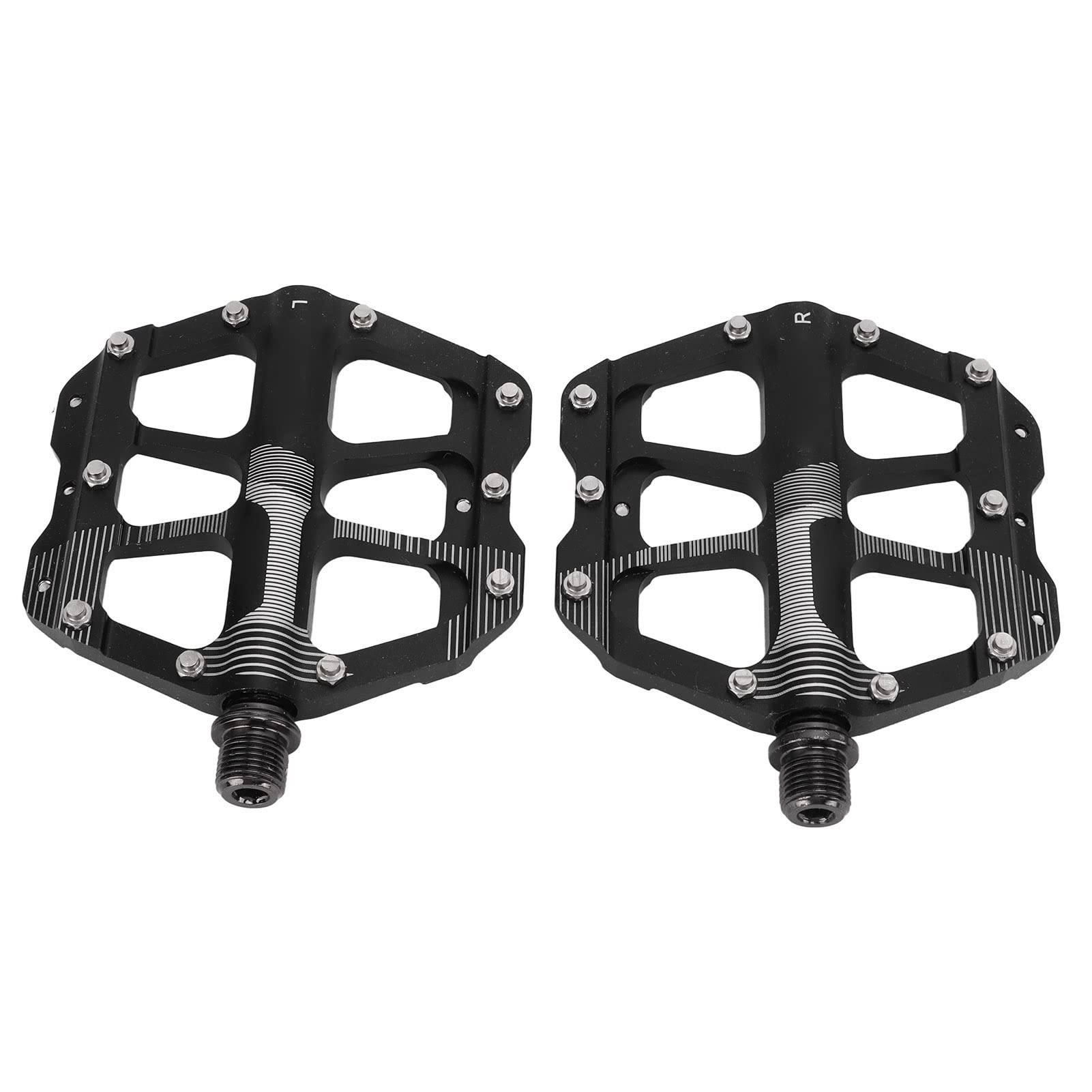 Changor Pedal de Bicicleta Ultraligero Antideslizante con 3 Rodamientos para Bicicleta de Montaña y de Carretera, Aleación de Aluminio, Banda de Rodadura de 107 Mm, 1 par