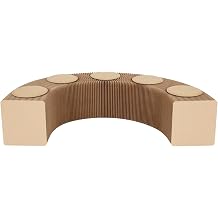 Folding Stool Sofa w/ Cushion, 2/3/4/5 Seat Expandable Honeycomb Chair, Stretchable Shape Adjustable Foldable Bench, Heavy Duty 220 lbs per Seat, for Home, Shoe Changing & Makeup 5 Seat Brown