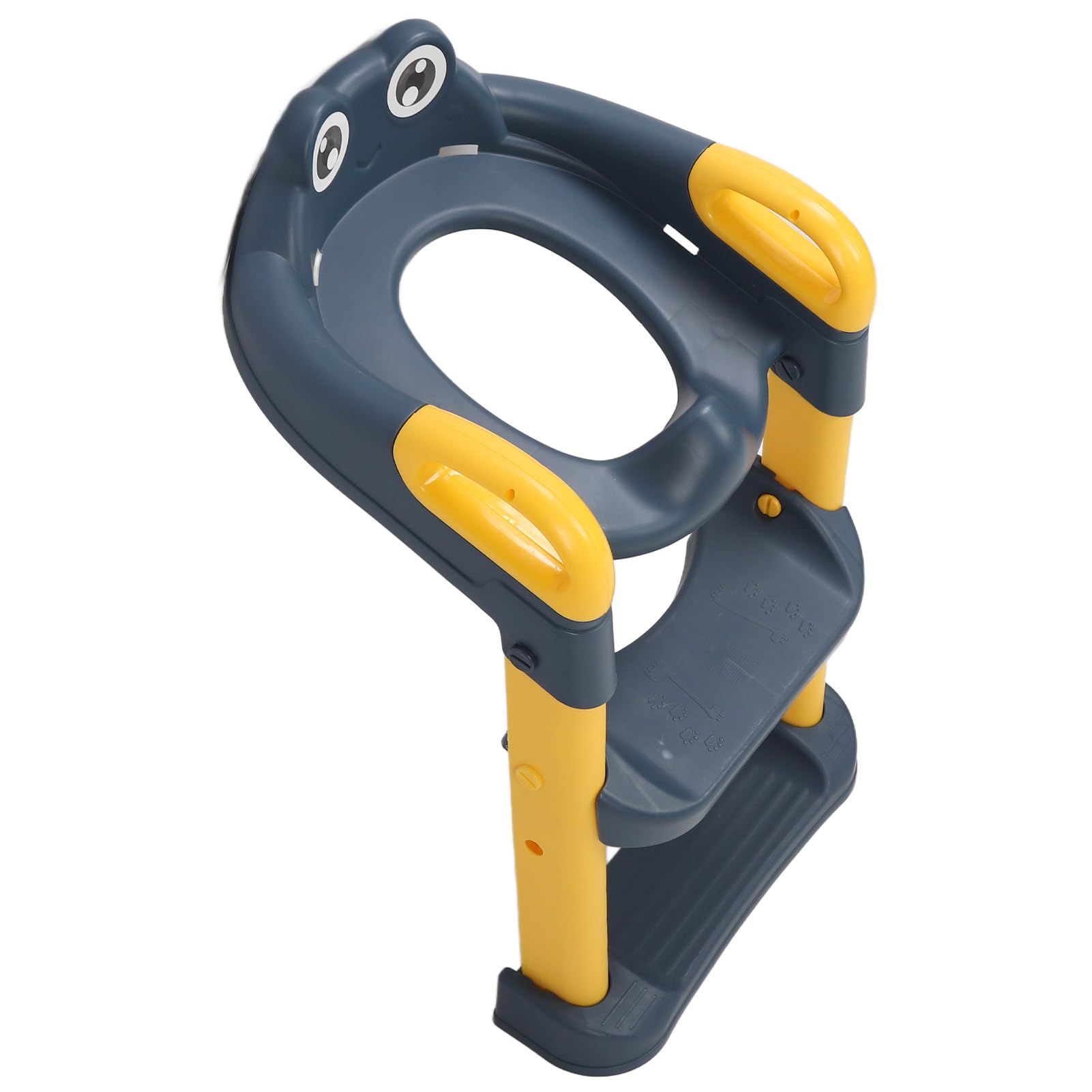Cryfokt Asiento de Escalera para Inodoro de Entrenamiento para Ir Al Baño, Taburete Ajustable Antideslizante para Niños, Diseño de Dibujos Animados Portátil, 1 Unidad (YELLOW)