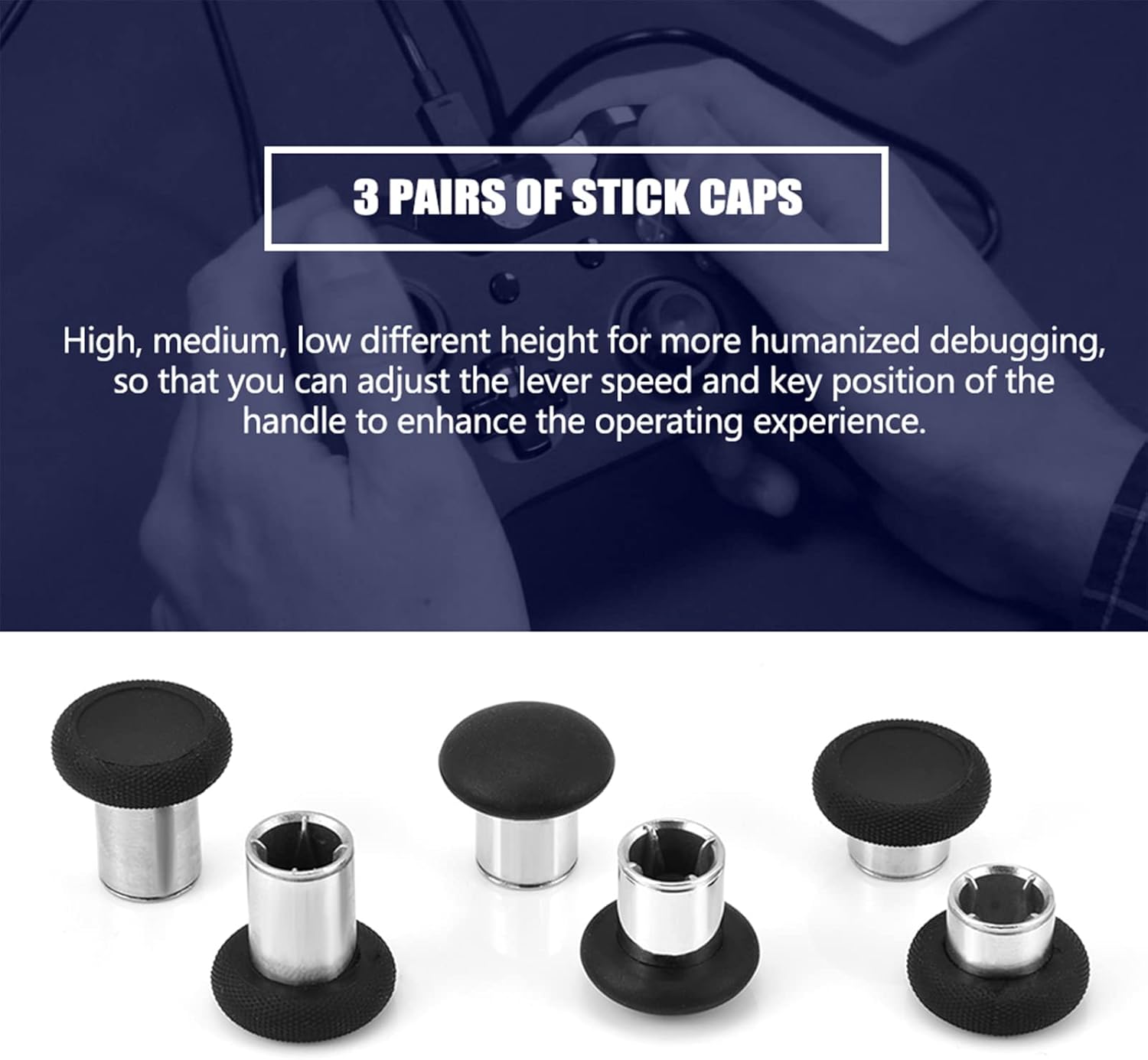 Replacement Part for Xbox ONE, Magnetic Thumb Grip, Controller Cap Mini Joystick for PS4 Xbox ONE