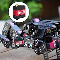 Vista 6 de LX-224 Serial Bus Servo, 3 Conectores 44.1 lbs Gran Torque Doble Rodamiento de Bolas Motor Servo de Metal Completo Equipado con Sistema