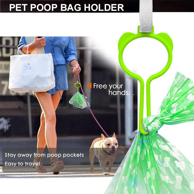 Image of 240 Dog Poop Bags, with Dispenser and Holder, Fresh Scent Odor Control, 15 Bags per Roll, 16 Rolls, 240 Dog Poop Bags 12.99 x 9.05 Inches, Leak Proof and Extra Thick Waste Bag Refill Rolls For Dogs