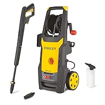 Stanley Idropulitrice SXPW19B | ad Alta Pressione | ad Acqua Fredda | per Auto ed Esterni Casa |con Avvolgitubo Statico | Pressione max. 150 bar | Portata max. 440 l, h | Assorbimento 1900 W