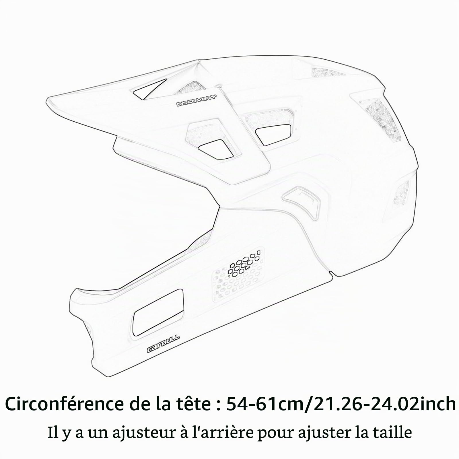 Qianly Casque de Vélo de Montagne pour Adulte avec Mentonnière Amovible pour Une Protection Complète du Visage, Blanc