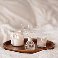 Vista 6 de PATIKIL Bandeja de madera para servir de 9 x 6 pulgadas, base exterior, bandeja decorativa rectangular para decoración del hogar, mesa de cocina