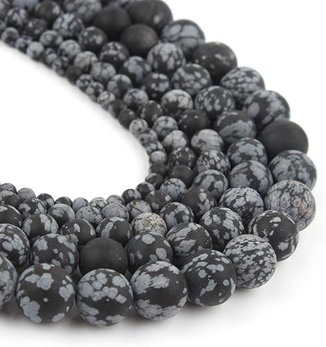 Vista 12 de Cuentas redondas de piedras preciosas naturales para hacer joyas, 15 pulgadas, 0.14, 0.21, 0.28, 0.35, 0.42 pulgadas, cuentas semipreciosas Piedra