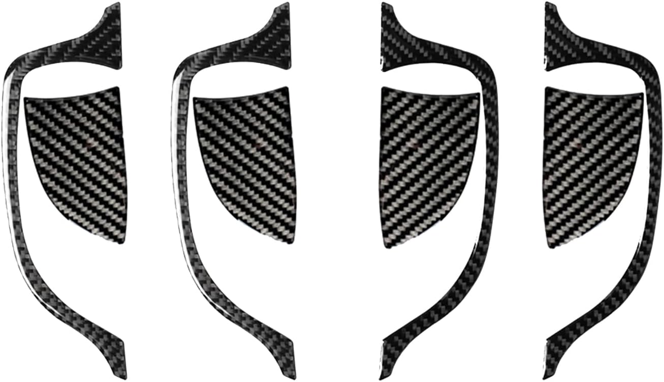 Real Carbon Fiber Interior Decal Compatible with Lexus NX 200 300 200t 300h 2015-2021 2016 2017 2018 2019 2020 Car Inner Door Handle Decor Kit Sticker Cover Accessories Trim 8pcs Black