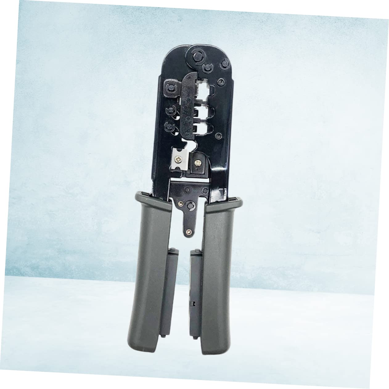 LIFKOME Pinza Per Crimpare Cavi 8p 6p 4p Con Tester Spelafili E Tagliafili Acciaio Utensile Di Crimpatura