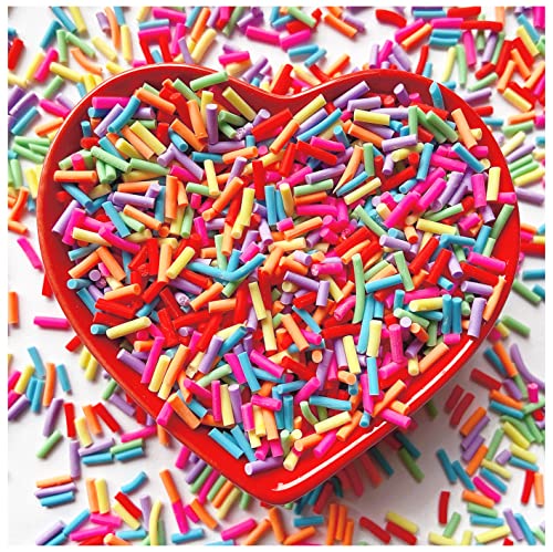 EHOPE 50g Fake Sprinkles Resin Sprinkles Fake Candy Sprinkles Clay Sprinkles Polymer Sprinkles Polymer Clay Slices for Nail Art DIY Crafts Cake Phone Case(21-Colorful Sugar