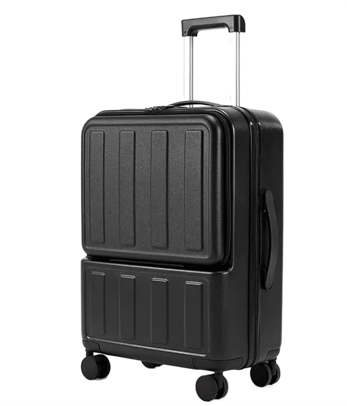 Valigia Valigie con Porta di Ricarica USB Bagagli Espandibili Lucchetto A Combinazione TSA Bagaglio a Mano(Black,22inch)