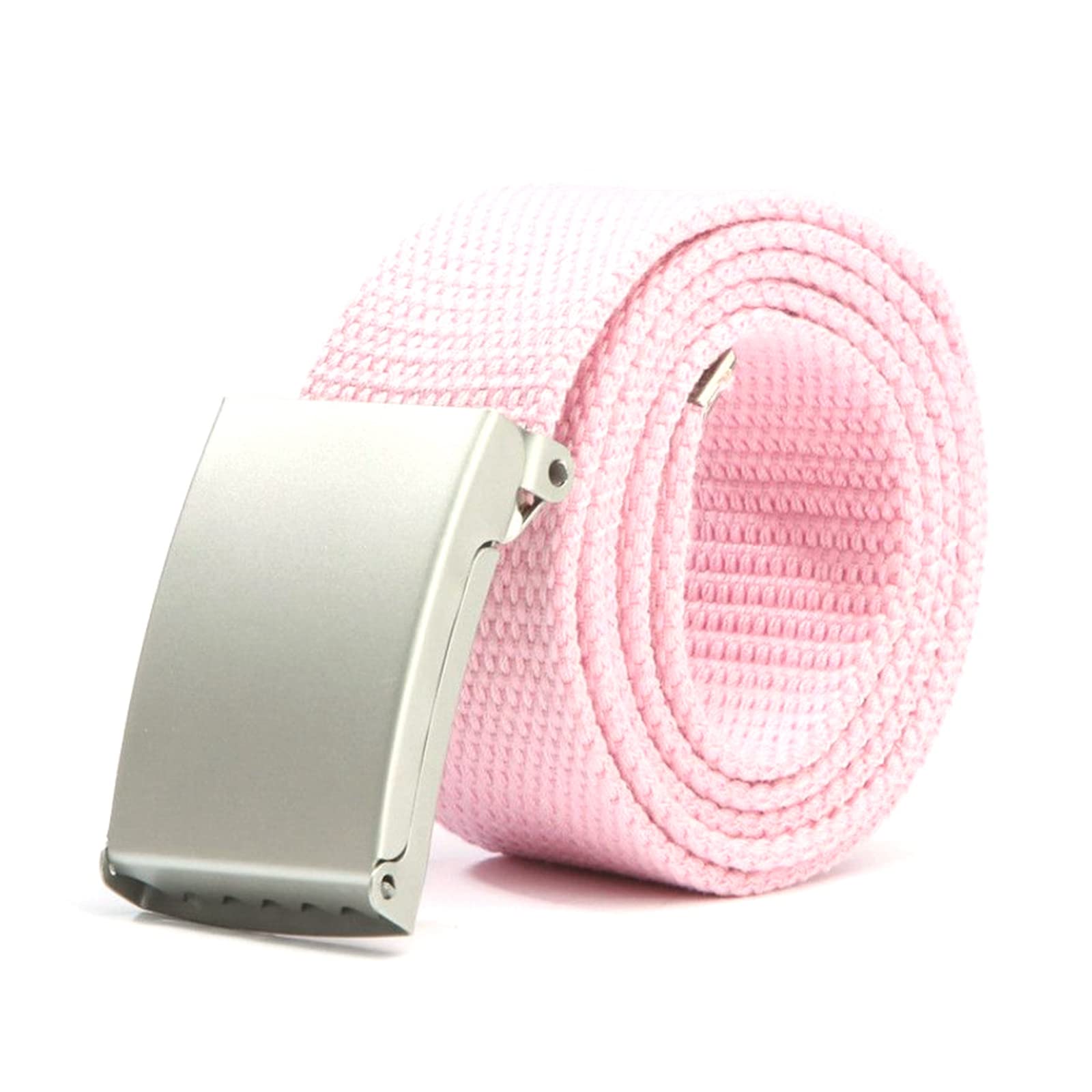 Jojomino Women's Pink Casual Belts Army Tactical Waist Belt Jeans Men/ Casual Canvas Webbing Waistband 3.8 Cm Width, 90Cm