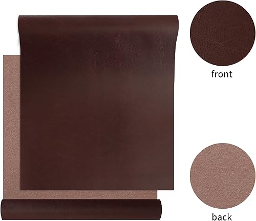 Vista 66 de Wooqu Paño de libro de piel sintética, base recubierta de poliuretano y no tejida, aspecto de cuero, suave, 17 x 29 pulgadas, para encuadernación