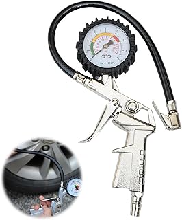 Manometre Pression Pneu, Jauges de Pression Des Pneus, Numérique Manomètre, Pistolet de Gonflage Manomètre,Testeur de Pression Des Pneus,Gonflage Pneu Voiture Avec Ecran LCD pour Voitures Motos Vélos