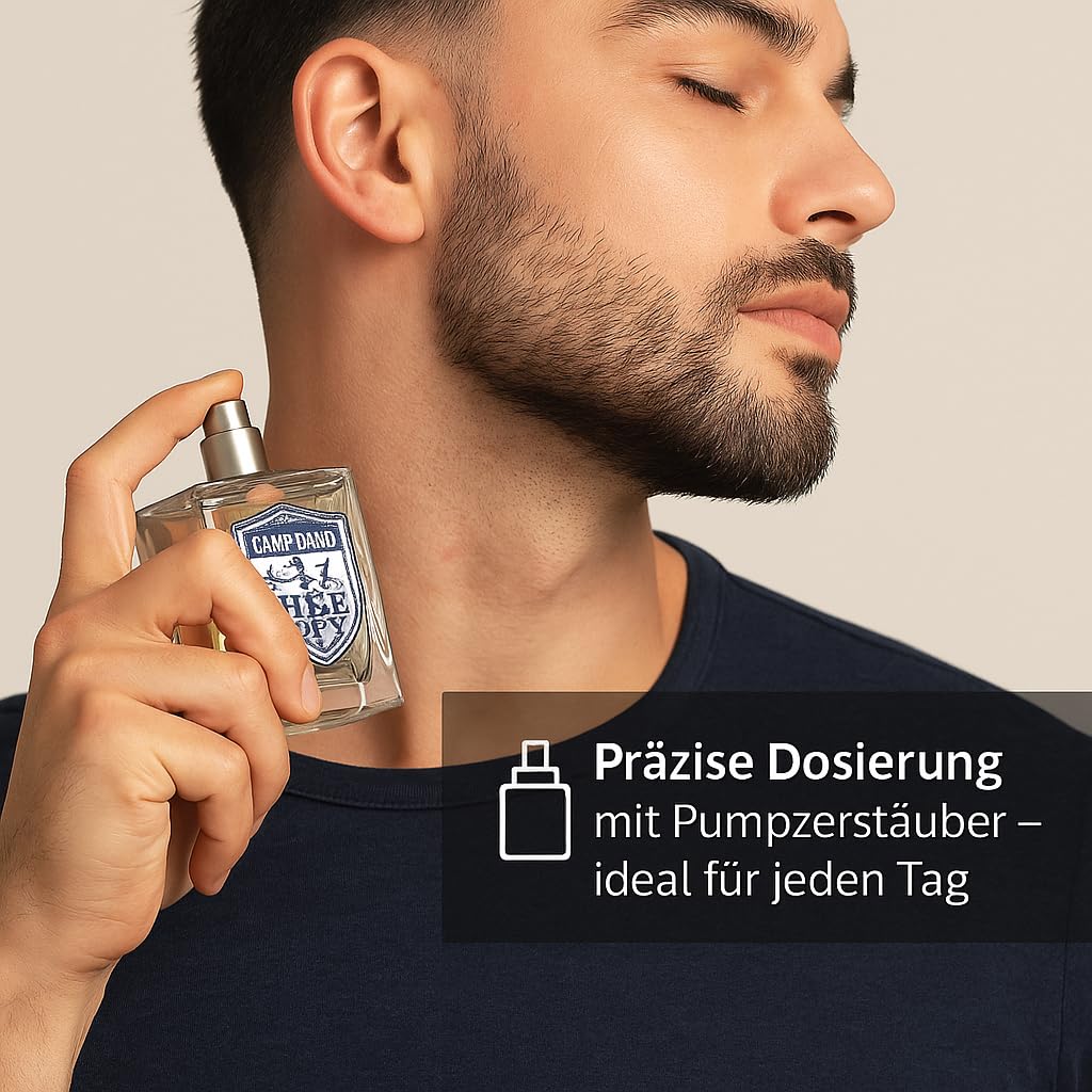 CAMP DAVID Blue Dept. Eau de Toilette Herren Parfum 100 ml, Maritimer Sommerduft mit Grapefruit, Mandarine, Rosmarin und Vetiver, Frischer Herrenduft für Büro und Alltag