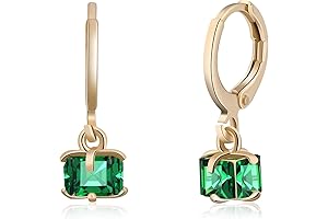 Tiny 14K Gold Crystal Hoops